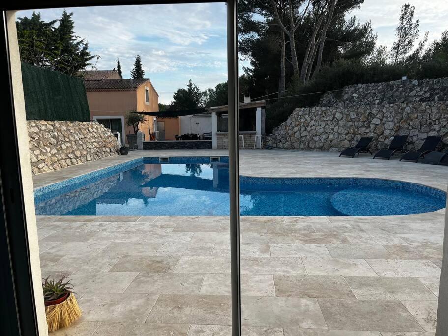 Jolie Maison Avec Vue Sur Piscine Bouc-Bel-Air Exterior photo